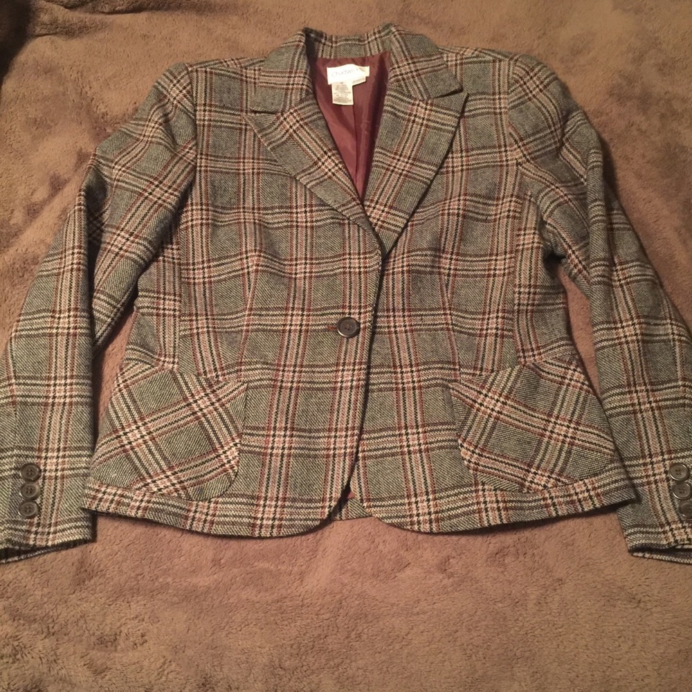 Vintage Plaid Blazer